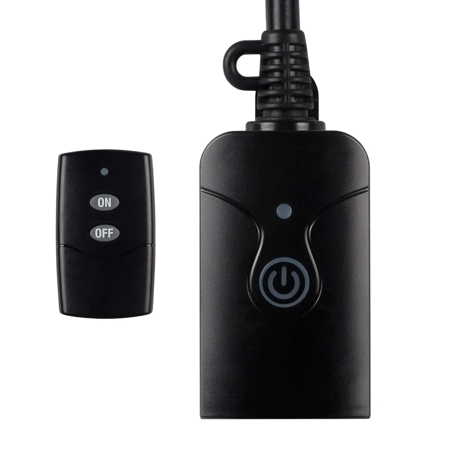 Outdoor Indoor  Remote Control 3-Prong Outlet Weatherproof Heavy Duty 15 A Compact 1 Remote 1 Outlet with Remote 6-inch Cord 100ft Range ETL Listed ( Included)