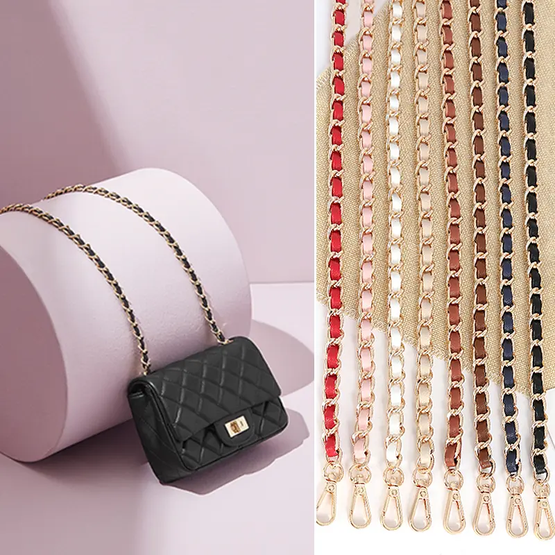 Metallic PU Leather Bag Strap Accessory - 100-120cm Adjustable 120cm Long, 1cm/0.39inch Width, Cross Strap Detail, Purse Replacement for Crossbody/Shoulder Handbags Everyday Use, Handbag Accessory