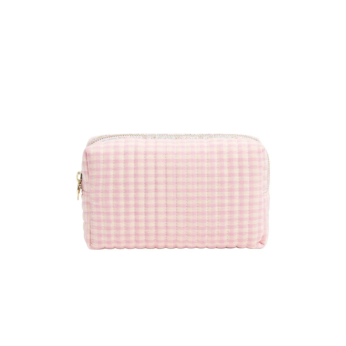 Stoney Clover Lane Small T-Seam Pouch in Rose Gingham