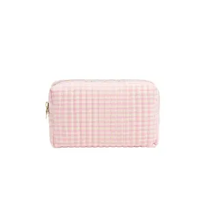 Stoney Clover Lane Small T-Seam Pouch in Rose Gingham