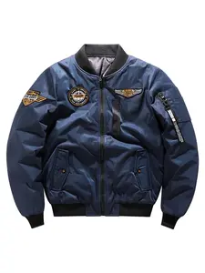 Men's Flight Jacket XS-Xxxxxl, Reversible Printed Patchwork Embroidered Design, Fitted Cotton Lining, Fall & Winter Wear, Sporty Style, Coats, Casual
