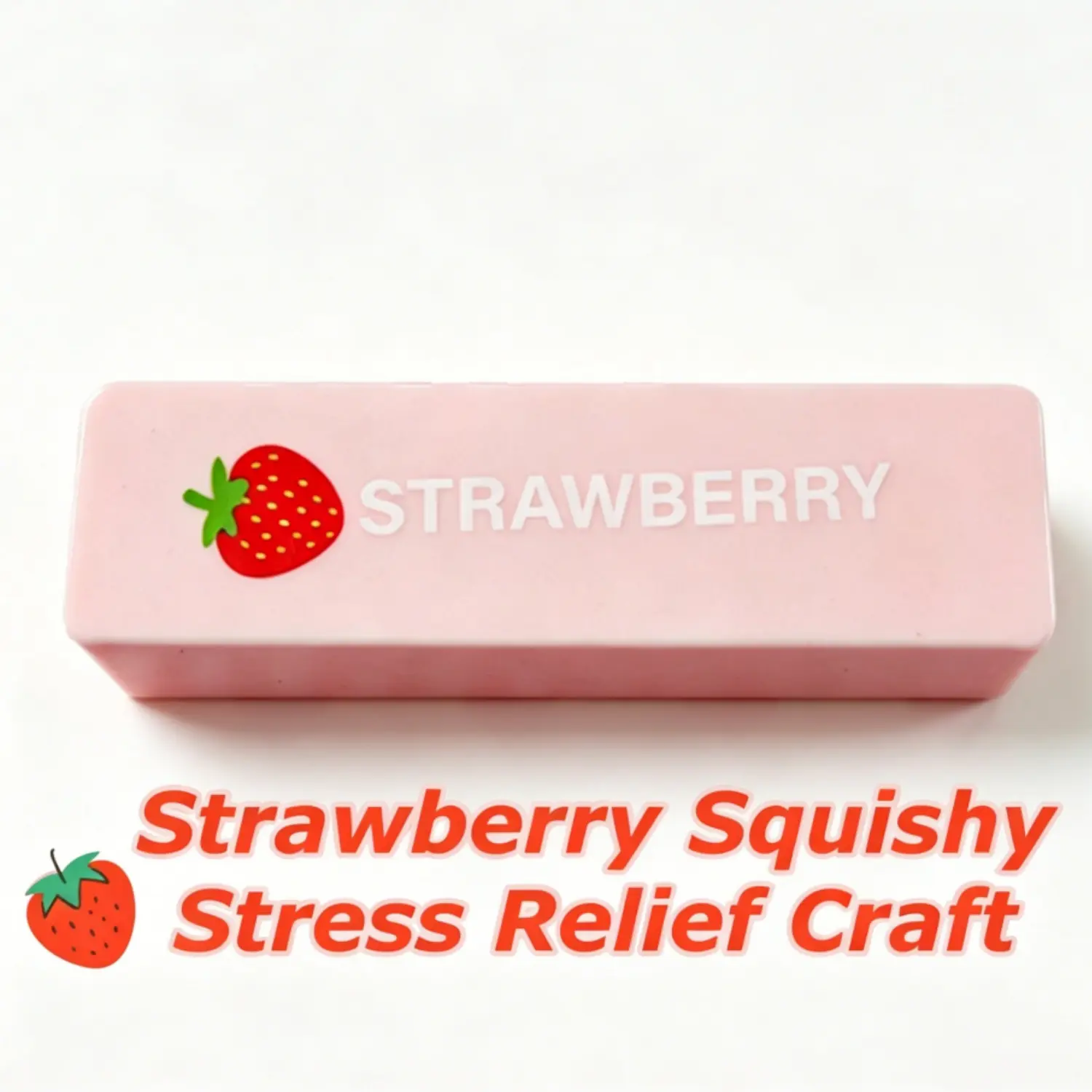 2026New Pink Strawberry Slow-Rebound Craft Cuboid Squishy Keychain Soft Material Adult Stress Relief Craft Special Craft for Relax Perfect Toy Keychain for Young Boy and Girl Surprise Gift for Anyone Special Idea Birthday Anniversary Gifts for Couples