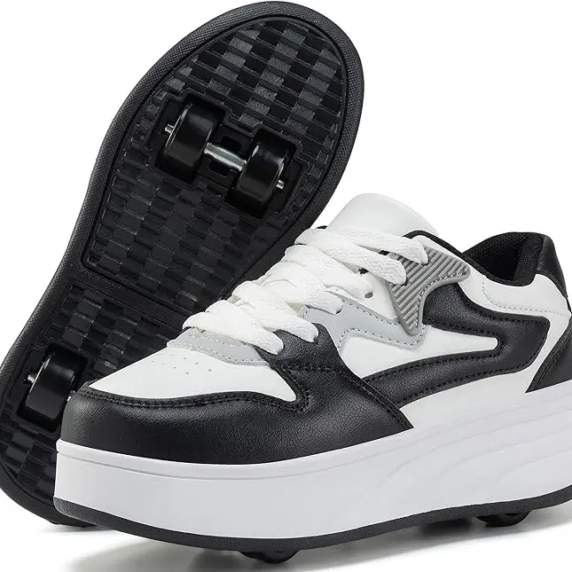 ANEFUN Kids' Cool Multifunctional Roller Skates with Detachable Wheels, Long-Lasting Outsole Multisport Sneakers, Inline Skating Gear for Boys-Girls, Halloween-Christmas-Birthday Gifts