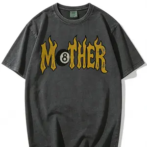 Comfort Colors Vintage Mother Tee Trendy 8 Ball Mother Lucky Mama TShirt Vintage Flames Rad Mom Birthday Gift Moto Edgy Grunge Aesthetic Streetwear t0313