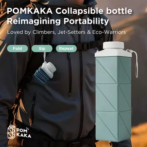 Foldable Reusable Water Cup, Leak-Proof Camping Fitness Travel Cup, Ultra-Light Material, Space-Saving, Eco-Friendly Plastic Bottle