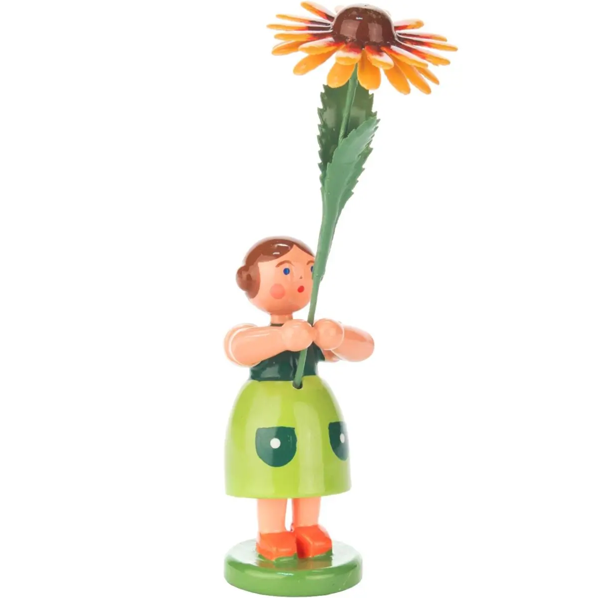 212 MAIN Dregeno Green Flower Girl Easter Ornamental Figurine, Small-Size Home Decoration, 3D Decor for Festive Displays, Ornament Christmas Decor Supply, Home Decor Ornament, Christmas Decorations