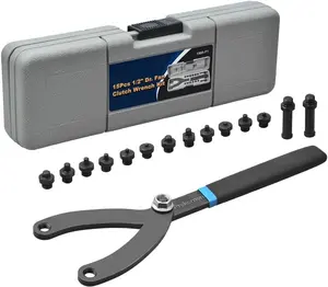 15 count Adjustable Pin Spanner Wrench Set/Variable Cylinder Fan Clutch Pully Holder Wrench with Soft Handle
