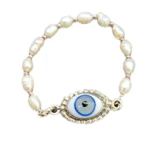 pulsera de perla y plata.925 artesanal Mexicana 7 pulgadas de largo ️