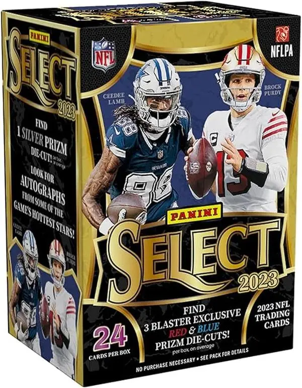 2023 Panini Select Football 6-Pack Blaster Trading Card Box (Red & Blue Prizms!)
