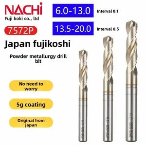 NACHI 7572P Drill Bit SG Coated Powder Metallurgy Steel Aluminum Alloy Drilling 10.0-20.0mm