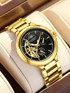 Classical Men's Hollow Mechanical Watch, Luxury Mechanical Aesthetics, Automatic Wind-Up, Beautiful Gift for Men, Comes with Gift Box Packaging, Automatic Watches