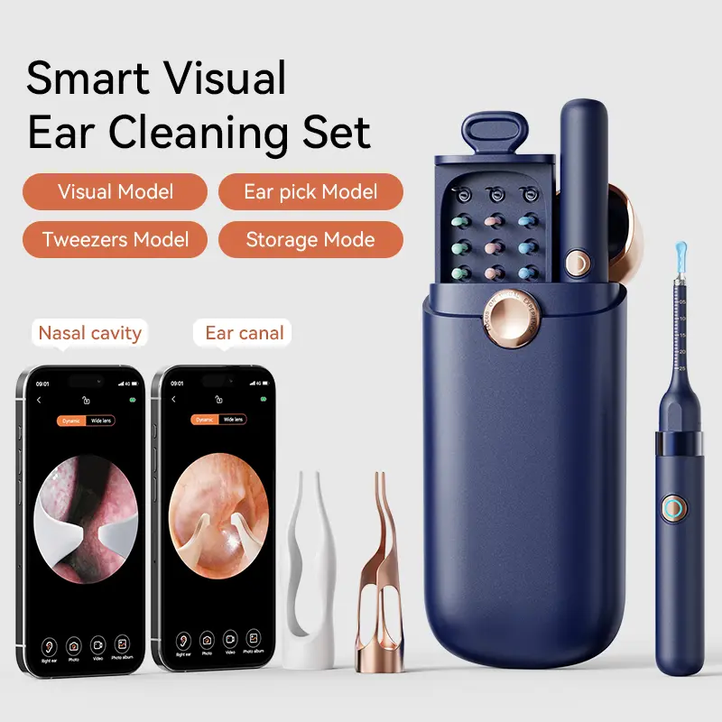 [DealsForYouDays] Silicone Ear Wax Removal Kit with 12 MP HD Camera, Portable 360° Wide-Angle Ear Cleaner, Type-C Rechargeable, Waterproof Endoscope for iOS & Android, Earwax Remover for Adults summerwins