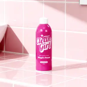 Clean Girl Magic Foam - Rosé Citrus Breeze, Vegan, Plant-Based, Free of Parabens & Phthalates, Cuts Cleaning Time in Half, 1 Can = 10 Cleaners, Garden-Inspired Scent