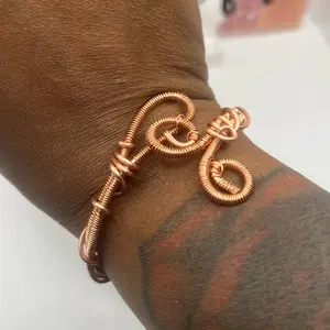 Goddess Cuff Bracelet - Copper Wire Wrapped Design for Women's Fashion Jewelry
