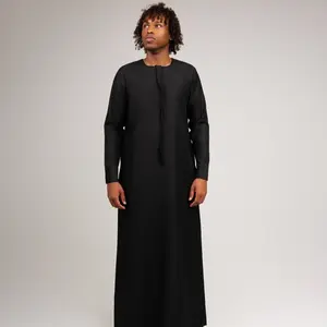Luxury Ink Black Emirati Thobe