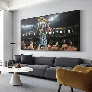 Lionel Messi World Cup Poster Print Unframed Wall Art Poster Argentina Football Print Motivational Soccer Gift for Fans Sports Room Decor LIMITED TIME