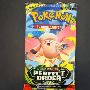 Pokémon Trading Card Game Mega Evolution Perfect Order 10 Game Cards for Collectors (opened on the live)