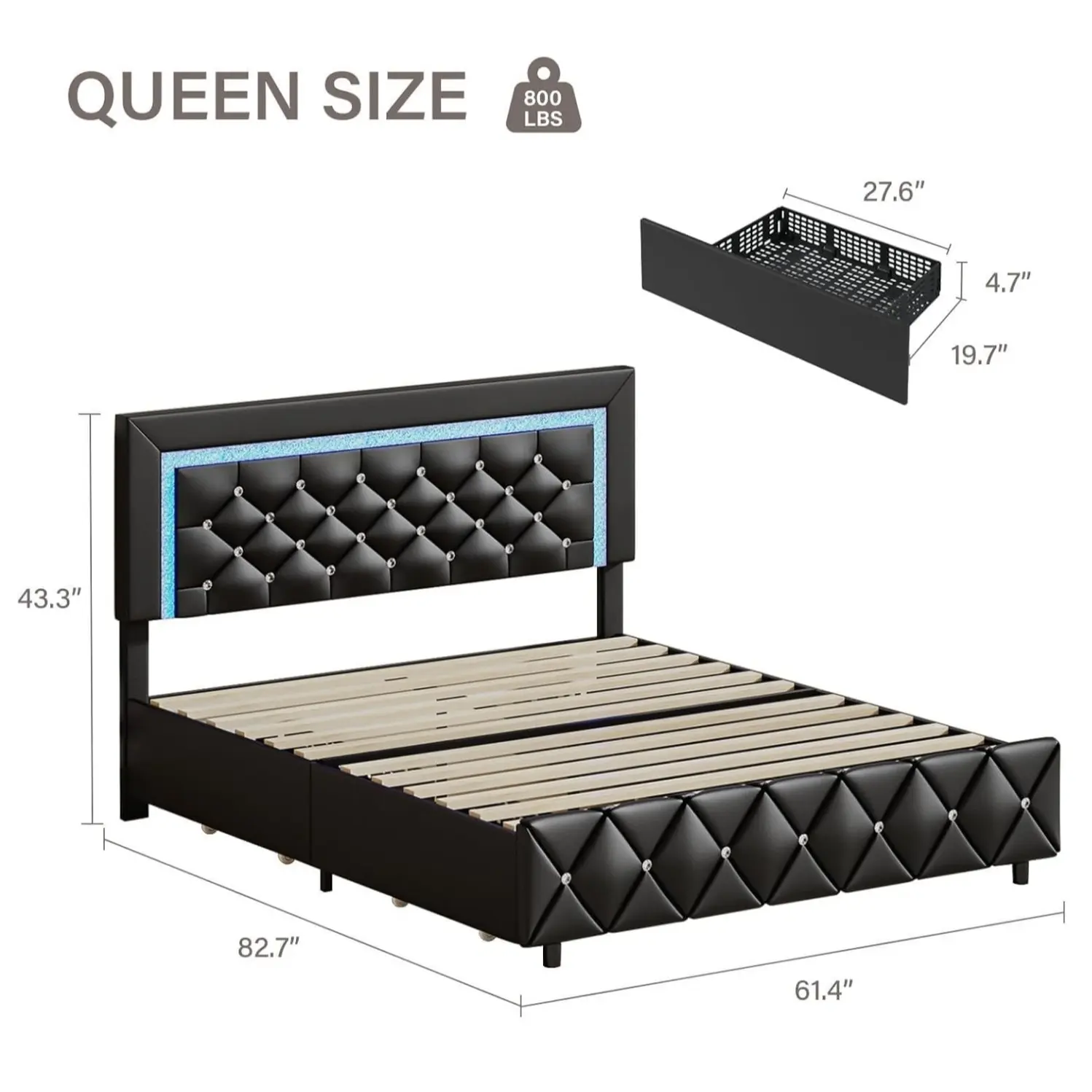 Queen Size Black