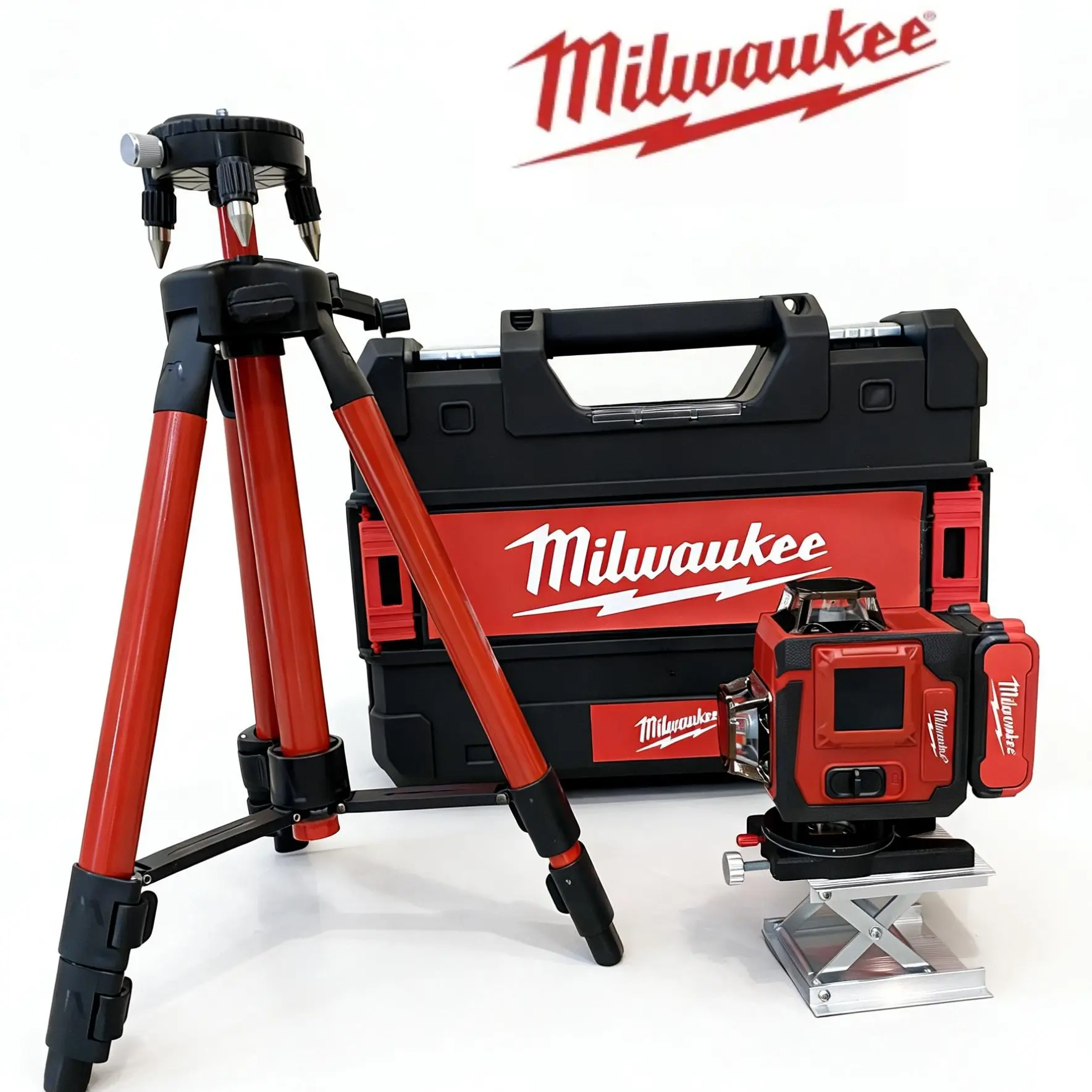 Milwaukee Green Laser Combo Kit - Laser Level Unit with 360° Self Levelling 532nm Beam, ±3° Accuracy, IP54 Waterproof, 25M Range, Low Battery Reminder, Tripod, Hard Case, Remote Control, Safety Glasses (Ideal for Construction, Home Renovation)