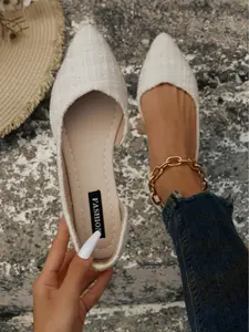 Women's Solid Color Pointed Toe Flat Shoes, Slip on Flats, Fashionable Slip on Shoes for Daily Wear, Lightweight Breathable Comfortable for Women & Girls, Running