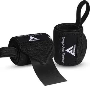 Weightlifting Wrist Wraps – 18” Heavy Duty Cotton Wrist Support with Thumb Loop for Powerlifting, Strength Training & Bodybuilding