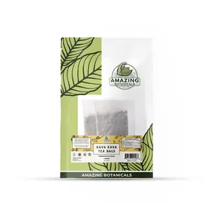 Amazing Botanicals Premium KAVA Herbal Tea Bags, Natural Ingredients Relaxing Soothing Beverage, 3g Each, 24 Count for Stress Relief