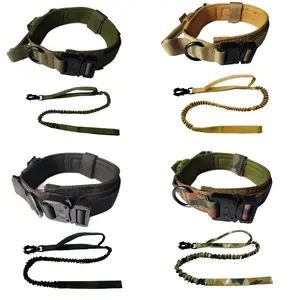 Outdoor Dog Training Collar & No Tangle Leash Set, Adjustable Pet Collar with Buckle & Rope, Pet Supplies for Outdoor Walking Harness, Running, Training