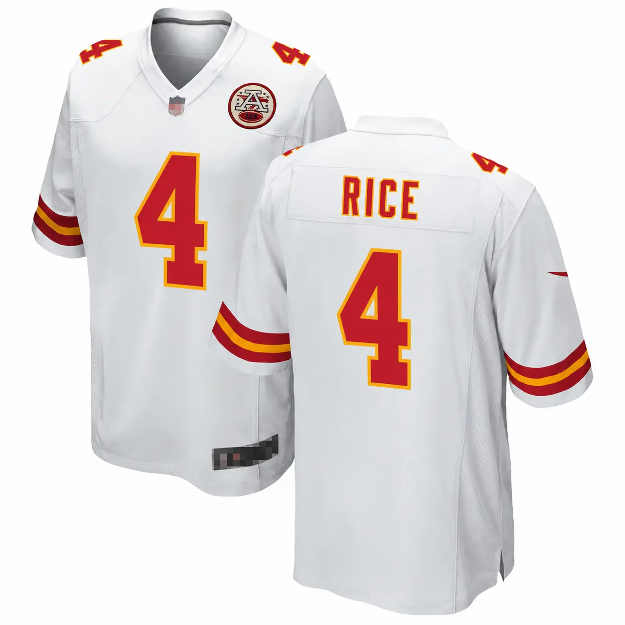 Men's KC Pro Football Fan Apparel - "RICE #4"& Any Name Custom Game Day Jersey - US Stock
