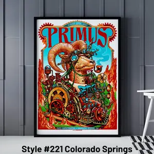 Primus All Gig Posters - Primus Colorado Springs Ford Amphitheater Poster - Primus Dillon Poster - Primus Poster Print - Primus Gift