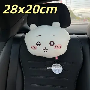 Kawaii Chiikawa Usagi Car Headrest Pillow Hachiware Cute Anime Huggable Plushies Throw Pillow Sofa Bed Home Decor Gift for Girl