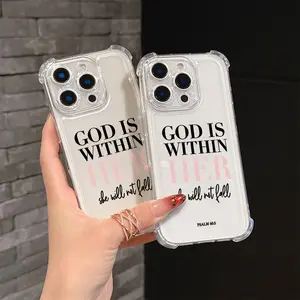 Psalm Christian Quote Phone Case Suitable for iPhone 17 16e 16 15 14 13 12 11 Mini Pro Max Air X XR XSMAX 8 7 Plus Anti Fall Transparent Soft Back Cover