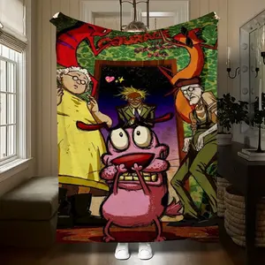 Courage the Cowardly Do (15) Printed plush blankets are suitable for all seasons, soft and comfortable for sofas, mattresses, offices, outdoor use, camping, travel, and home use. Perfect for