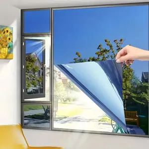 One-way Privacy Reflective Window Film, Heat Insulation Protective Window Film, Sun Shade Film, Suitable for Home and Office