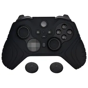PlayVital Samurai Edition Anti Slip Silicone Case Cover with Thumb Grip Caps for Xbox Elite Series 2 Controller