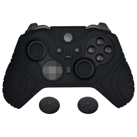 PlayVital Samurai Edition Anti-Slip Silicone Rubber Case Cover with Thumb Grip Caps for Xbox Elite Series 2 Controller, Gaming Tech Accessories with Durability & Protection, Gaming Stuff, Wireless
