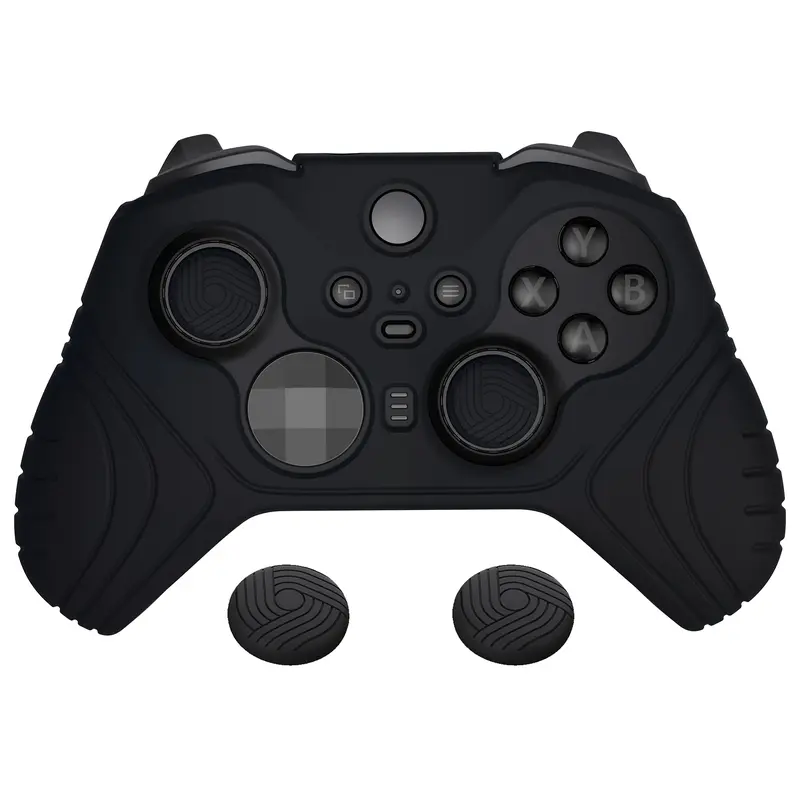 PlayVital Samurai Edition Anti-Slip Silicone Rubber Case Cover with Thumb Grip Caps for Xbox Elite Series 2 Controller, Gaming Tech Accessories with Durability & Protection, Gaming Stuff, Wireless