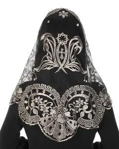 Bozidol Catholic Ladies Lace Veil - Our Lady of Camellia Sheer Catholic Ladies Triangle Lace Veil