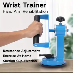 Adjustable portable wrist exerciser for home and gym use for hand rehabilitation and arm muscle training