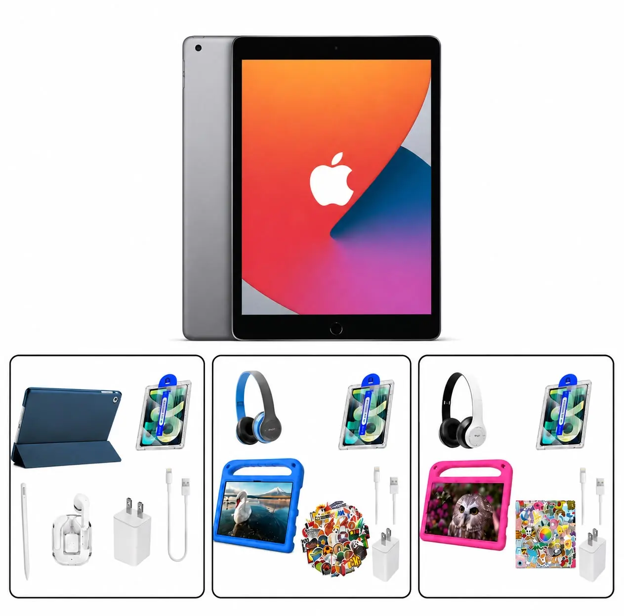 Refurbished Apple iPad 6th Gen 32GB Wi-Fi 9.7" Retina Display Space Gray 2018 with A10 Fusion Chip Bundle | (Eco-Friendly Condition) 1-Year Warranty