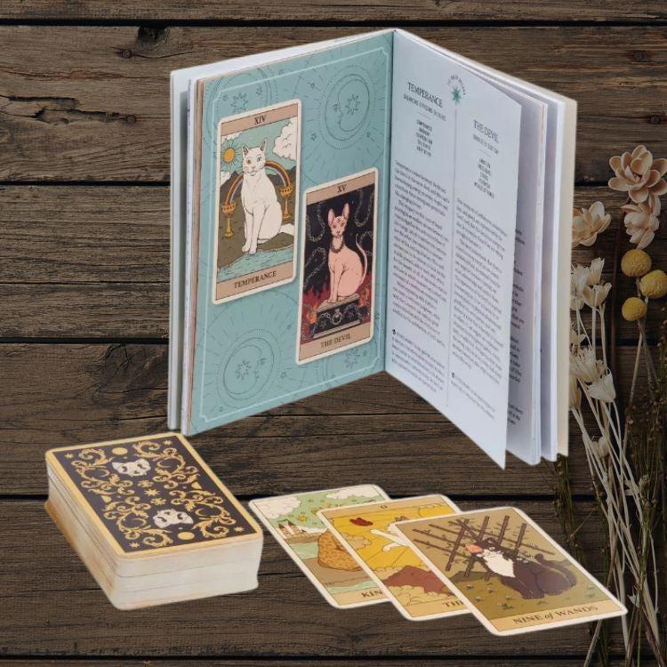 Cats Rule the Earth Tarot Deck | 78-Card Cat Tarot with Guidebook | New Edition