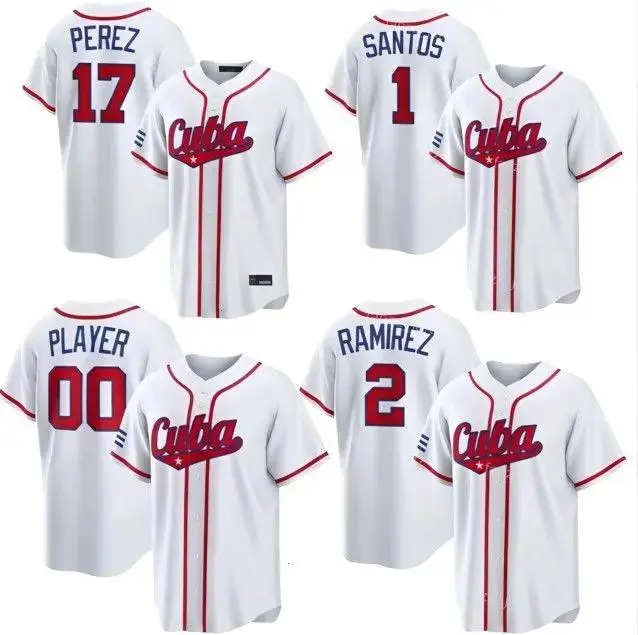 Full Print Cuba WBC26 Baseball Jersey Jersey, Vintage Casual Baseball Jersey Shirt for Men & Women, Baseball Jersey Style
