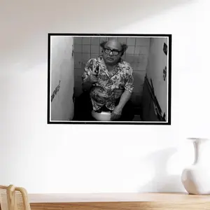 It's Always Sunny in Philadelphia Funny Bathroom, Funny Movie Poster No Frame, Funny Bathroom Wall Art, Black and White, Toilet Print, Restroom Decor