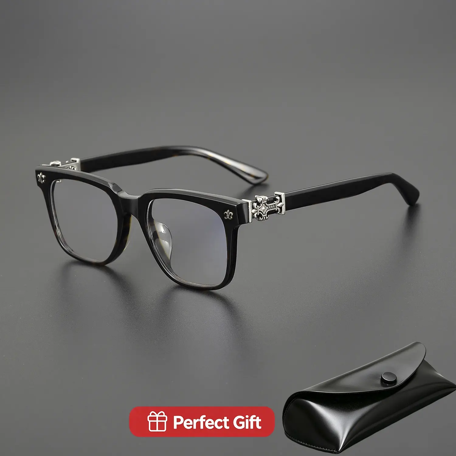 Vintage Square Frame Blue Light Blocking Glasses - Retro Eyewear Accessories for Women, Computer Gaming Glasses to Reduce Eye Strain & Improve Sleep, Square Frame Glasses