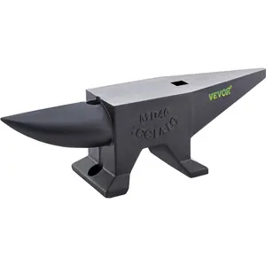 【Summervibes】VEVOR Cast Iron Anvil, 88 Lbs(40kg) Single Horn Anvil with Large Countertop and Stable Base, High Hardness Rugged Round Horn Anvil Blacksmith, for Bending, Shaping