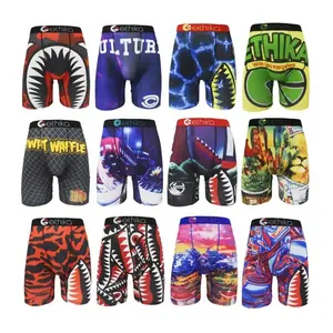 2025 Men's Underwear Boxer Briefs Summer Surf Sexy 3D Printed Beach Swimwear Men Swim Panties Volleyball Sports Gym Shorts Man