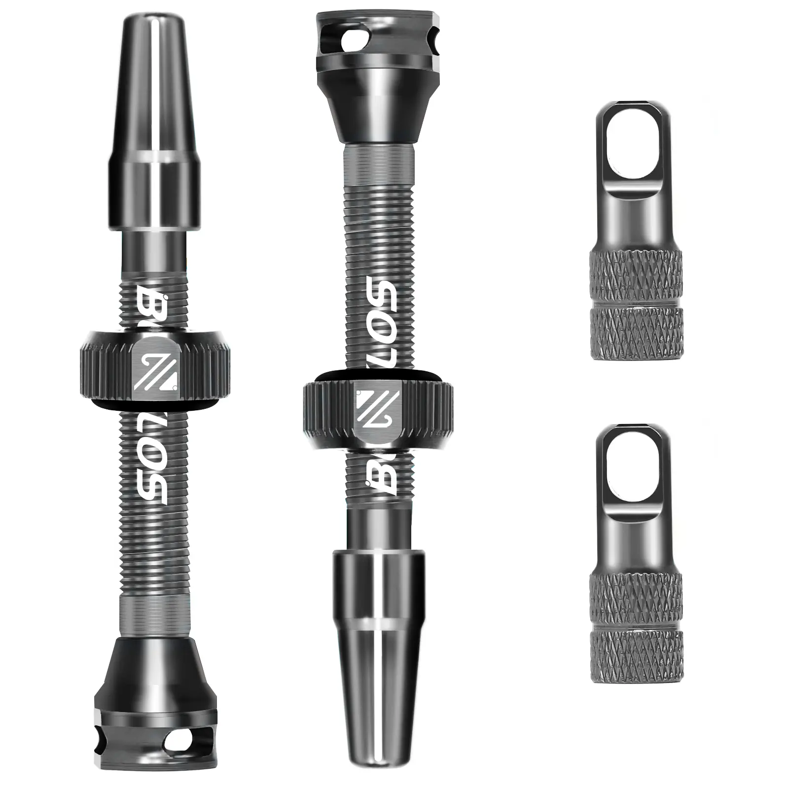 BUCKLOS 44mm Tubeless Presta Valve Stem Kit (2 Pack), CNC 1-Piece Aluminum Alloy Ebike Accessories for Tire Maintenance & Inflating, Includes Tool