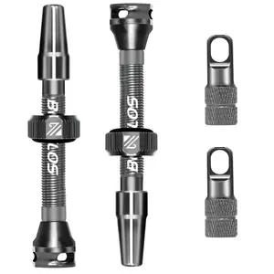 BUCKLOS Tubeless Presta Valve Stem 44 mm, Valve Stem Kit with Valve Core Removal Tool, Super Light Durable Aluminum Alloy, Multiple Color, Fits Most Rims(Pair)