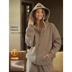 GLOWMODE Heavyweight Fleece Oversized Hoodie Jacket Side Pocket Thick Thermal Warm Winter TikTokShopBlackFriday