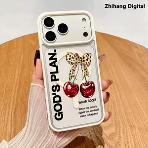 Bibical Cross and Leopard-print Bow Cherry Christian Psalms 60:22 God's plan Magnetic Phone Case Supports Wireless Charging for iPhone 17 Pro Max Air 16 Plus 15 14 13 12 11 Anti Drop Bumper Religious Birthday Gift For