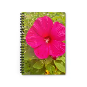 Pink Hibiscus Spiral Notebook — Floral Ruled Journal for Notes & Gifts